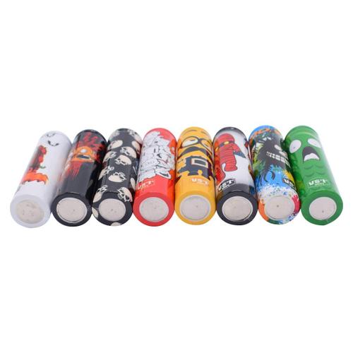 50 PCS 18650 Batterie Sleeves Wraps Pre Cut Cartoon Series Battery Protective Wraps Cover, Sleeves Heat Shrink PVC Tubing Tubes Shrink Film 5 Styles Replacement Cover Skin