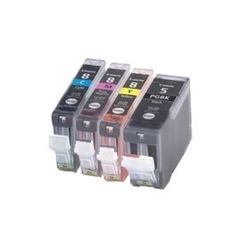 4x Cartouches D'encre Compatibles - Avec Puce - Cyan / Yellow / Magenta / Black Pour Canon/Pixma Ip4200 Ip4500 Ip5100 Ip5200 Ip5300 Mp500 Mp520 Mp600 Mp610 Mp830