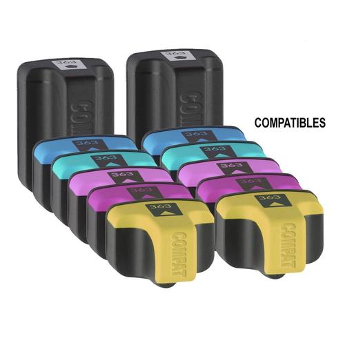 12x Haute Capacité Cartouches D'encre Compatibles  - Cyan / Light Cyan / Yellow / Magenta / Light Magenta / Black Pour Hp/Photosmart/Psc D7163 D7168 D7200 D7260 D7263 D7300