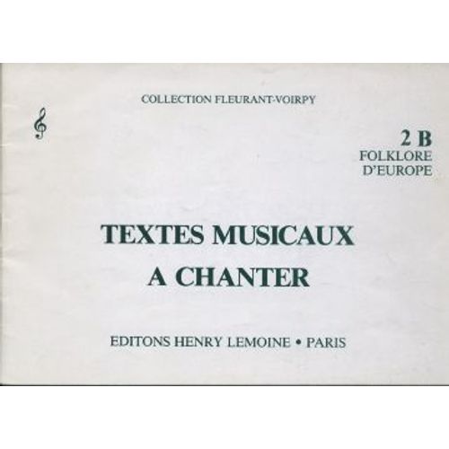Textes Musicaux À Chanter - 2b