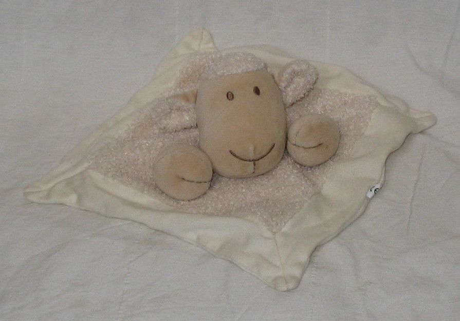 Mouton Doudou Plat Carré Et Beige Nature & Découvertes