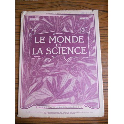 Le Monde Et La Science  N° 16 : Chauffage / Confiserie / Caoutchouc