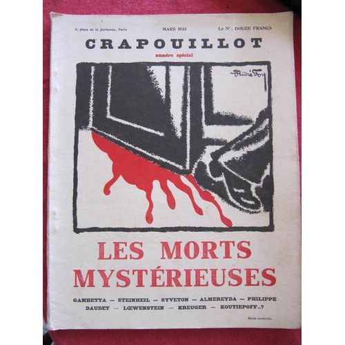 Crapouillot Hors-Série N° 03/1933 : Les Morts Mysterieuses