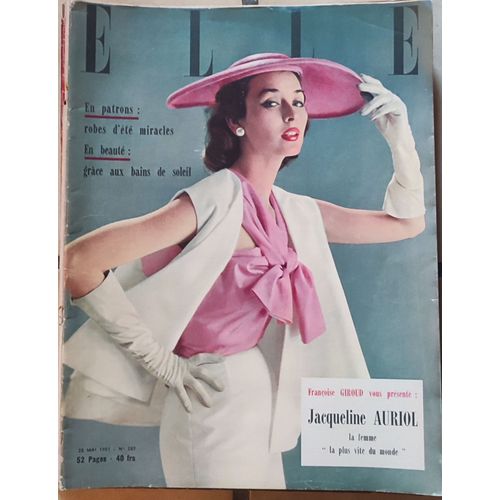 Elle N°287 Du 28 Mai 1951 Ancienne Revue De Mode Couture
