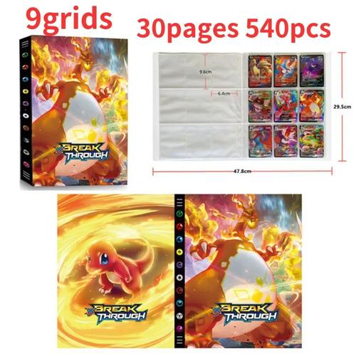 Livre Album Pour Cartes Pokémon Collection De Cartes 9 Pochettes Par Page, 540 Cartes