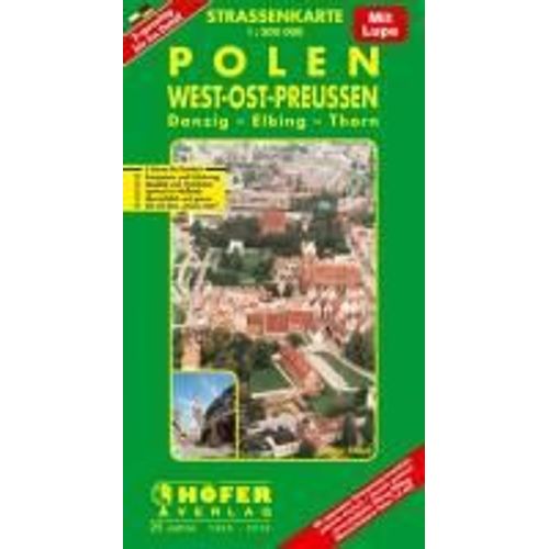 Höfer Polen Pl011. West-Ost-Preußen 1 : 200 000. Straßenkarte