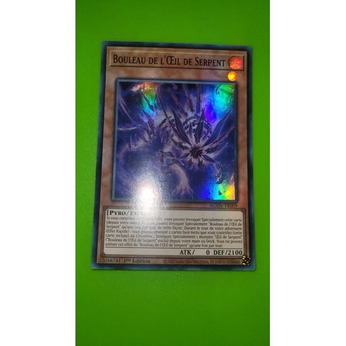 Carte Yugioh ! Bouleau De L'?Il De Serpent Agov-Fr009 Super Rare