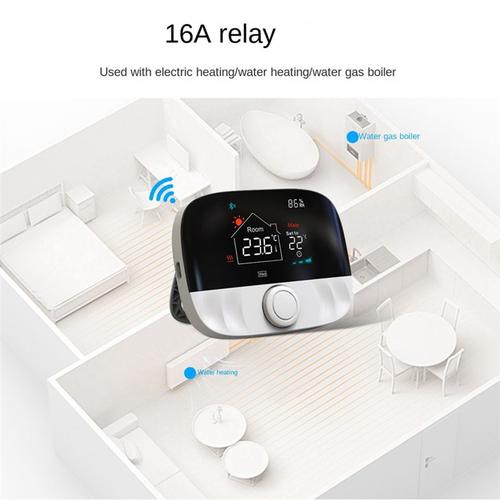 Thermostat Intelligent Tuya Wifi RF, ContrôLeur D'éCran LCD Adapté au Chauffage par le Sol, ChaudièRe à Gaz, Compatible avec Alexa Google A