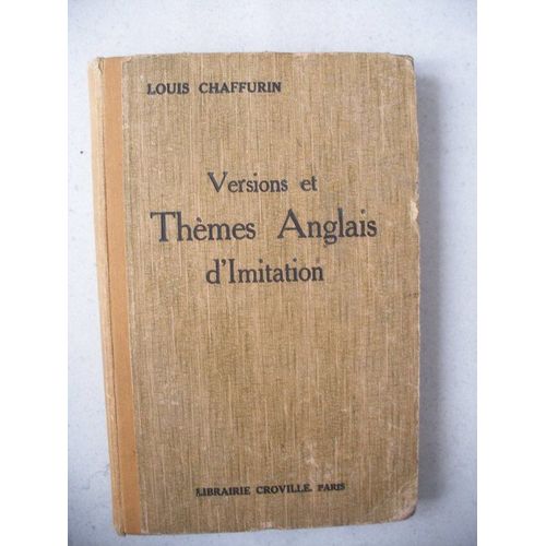 Versions Et Themes Anglais D'imitation