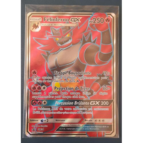 Carte Pokémon Sm38 Félinferno Gx 250 Pv - Full Art Promo