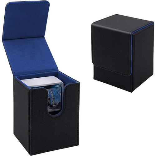 Deck Box / Boite De Rangement Pour 100 Cartes - Yu-Gi-Oh / Magic / Pokemon - Noir Et Bleu