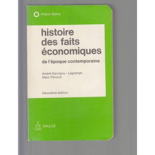Histoire Des Faits Économique De L'époque Contemporaine