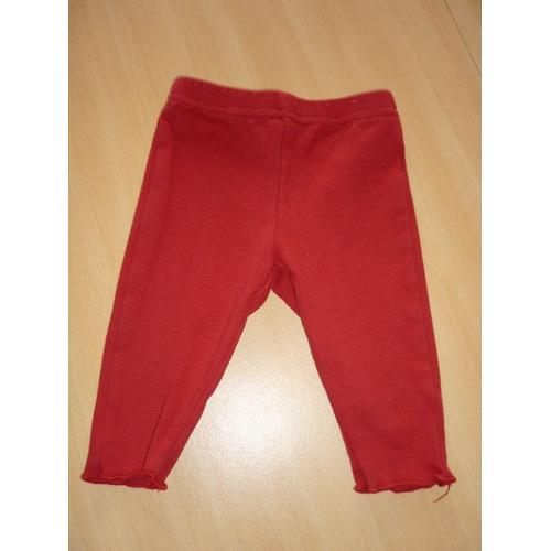 Pantalon Caleçon Rouge Foncé 6 Mois