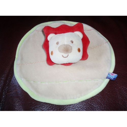 Doudou Lion Plat Rond Sucre D'orge