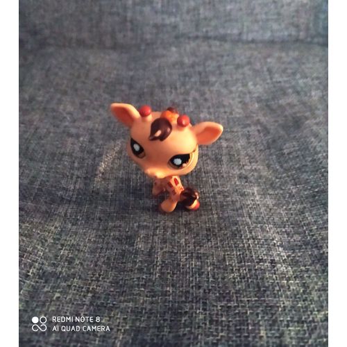 Littlest Petshop Lps #902 Hasbro Girafe Beige Et Marron Yeux Vert Orange