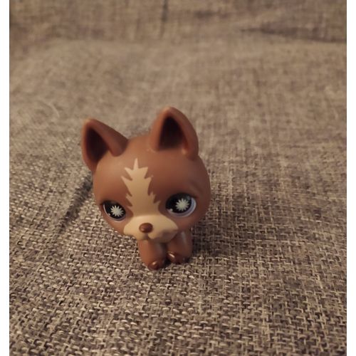 Petshop Lps #867 Chien Berger Allemand Marron Aux Yeux Verts
