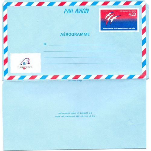 Aérogramme Aer 1017 (4,20 F) De 1989