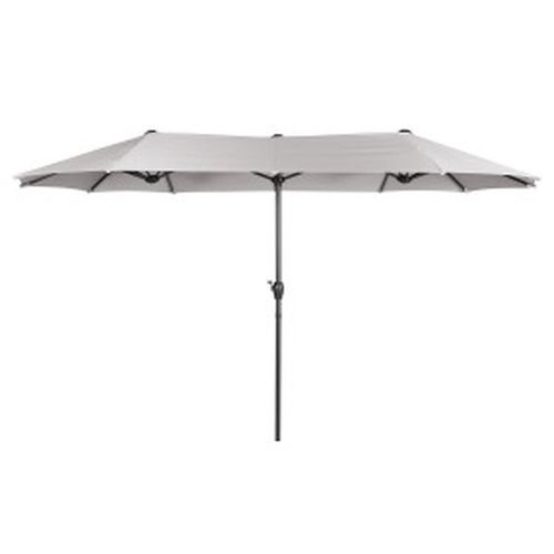 Parasol Droit Double À Manivelle Xl 2,1x3,9m Couleur Déperlant San Francisco Hyba