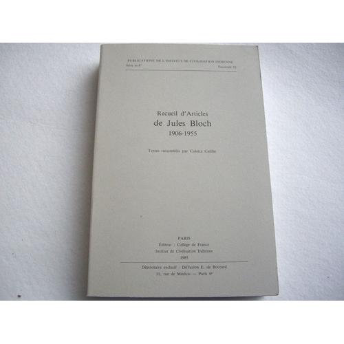 Recueil D'articles - 1906-1955