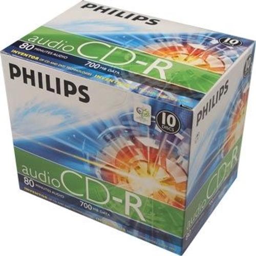 Philips - CD-R - 700 Mo - 52x - Jewelcase - Lot de 10