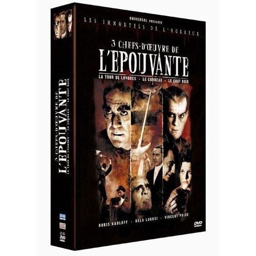 Coffret Épouvante N°2 - La Tour De Londres + Le Corbeau + Le Chat Noir (Coffret De 3 Dvd)