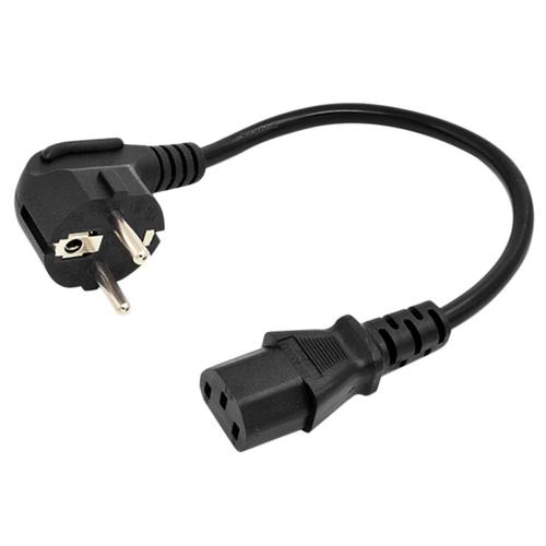 Câble D'alimentation Européenne Euro Type F Prise Schuko Câble D'alimentation Iec C13 Pour Pc Ordinateur Moniteur Imprimante Tv (0.6 M, Prise Européenne)