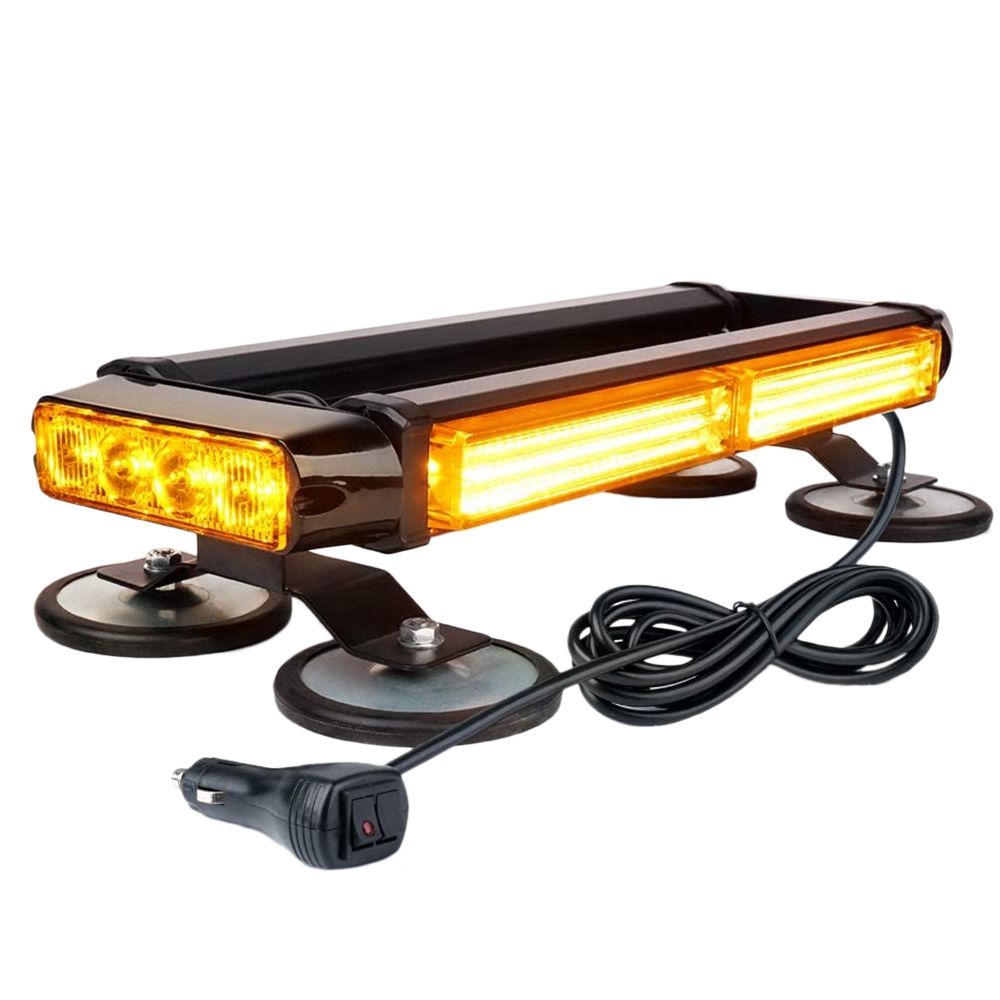 Jaune / Sur Le Toit Cob Led Barre De Lumire Clignotante Str...