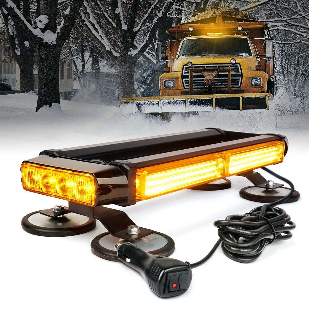 Jaune / Sur Le Toit Cob Led Barre De Lumire Clignotante Str... - 2