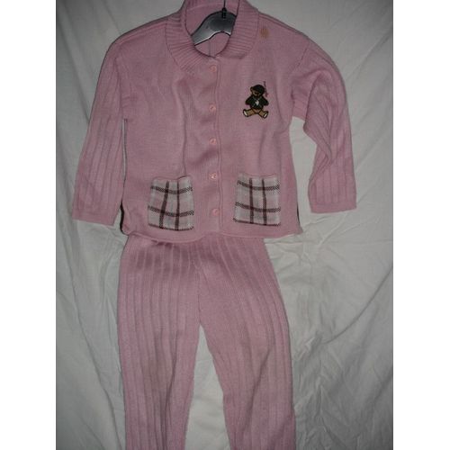 Ensemble Pantalon+Pull Rose 6 Ans