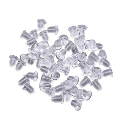 Dos De Boucle D'oreille En Silicone Supports De Boucle D'oreille Doux Oreille Coussinets Arrière De Sécurité Butées Dos Pour Boucles D'oreilles Goujons Cerceaux Diamètre 4mm