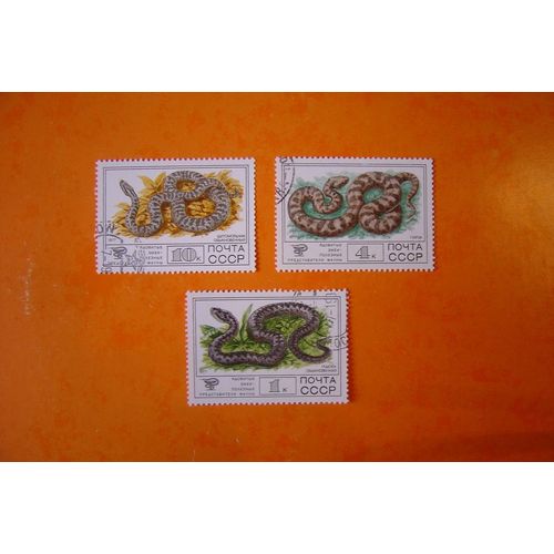 3 Timbres U.R.S.S  Serpents