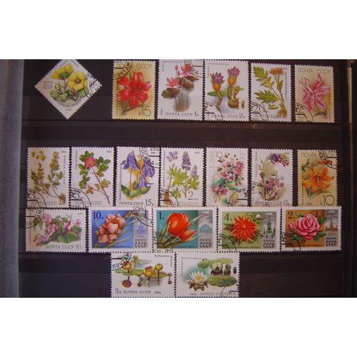 20 Timbres  U.R.S.S  Fleurs