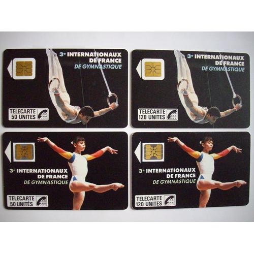 Lot De 4 Télécartes Les Gymnastes, 130 Euros(Prix Phonecote)