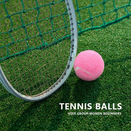 6 Pièces Séries Pack Balles De Tennis Rose Balles D'entraînement Élastiques Résistantes À L'usure 66mm Dames Débutantes Pratique Balle De Tennis Pour Club