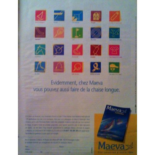 Publicite Ancienne (Avril 1998) Pour L'agence De Voyages " Maeva "