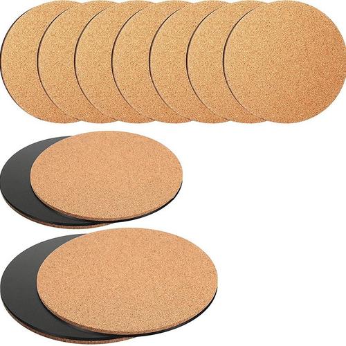 10 Pièces Liège Plante En Plastique Tapis Rond Absorbant Tapis De Liège Plaque Ronde Pad Table Plante Liège Conseil Tampons Pour Le Jardinage