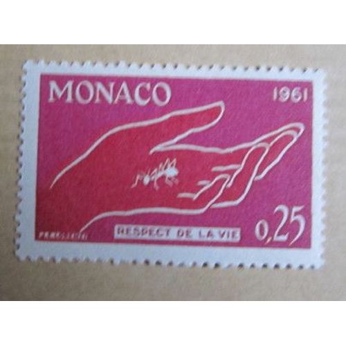 Timbre Monaco 1961 : Respect De La Vie