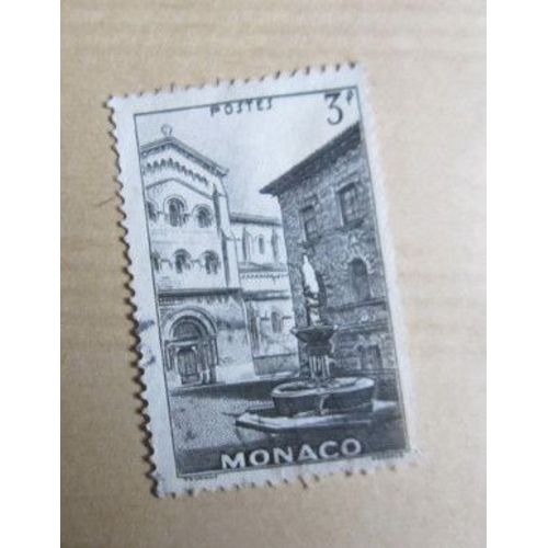 Timbre Oblitéré Monaco : 3 F