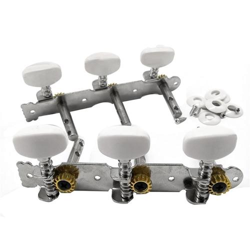 1r1l Guitare Classique Verrouillage Corde Tuning Pegs Clés Tuners Trois Positions Acier Colonne Bouton Tuners