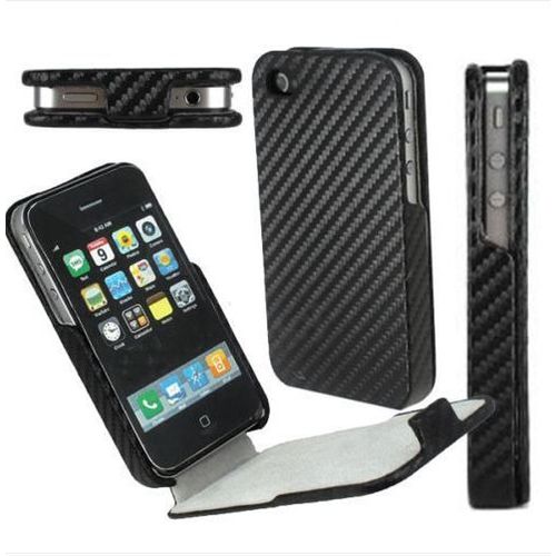 Coque Etui Housse Effet Carbone Pour Iphone 4 Iphone4