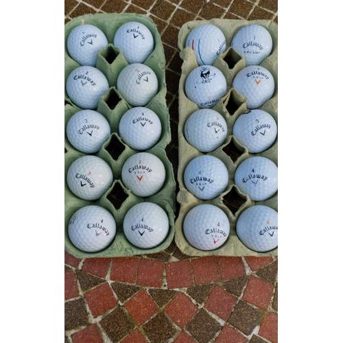 Lot De 20 Balles De Golf Blanches Callaway Déjà Utilisées