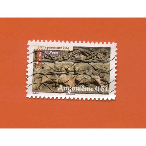 Timbre Oblitéré Used Stamp Selo Carimbado Art Roman Angoulême 16 France 2010