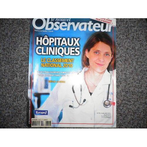 Le Nouvel Observateur  N° 2351 : Hopitaux Cliniques Classement 2010