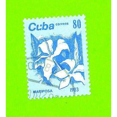 Timbre Oblitéré Mint Used Stamp Selo Carimbado Mariposa Cuba Correos 80 1983