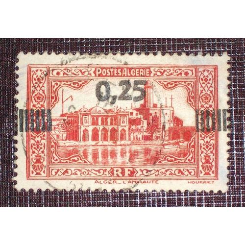 Anciennes Colonies Françaises - Algerie N° 148 Oblitéré De 1938 - 25c Sur 50c Rouge « L'amirauté, À Alger »