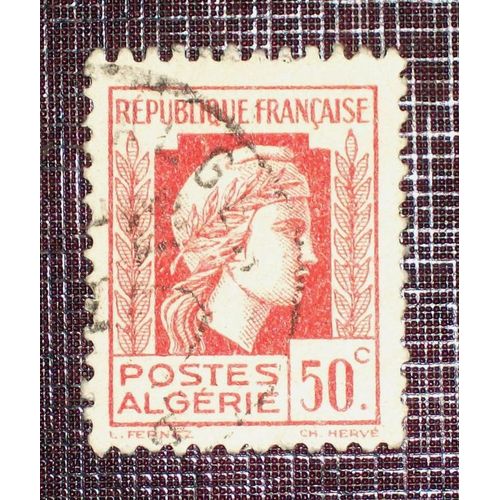 Anciennes Colonies Françaises - Algerie N° 211 Oblitéré De 1944 - 50c Rouge « Type Marianne »