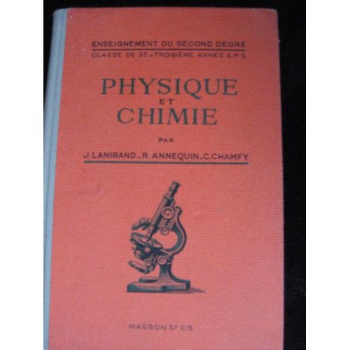 Cours Elementaire De Physique Et De Chimie, Classe De 3e B, 3e Annee Des Eps