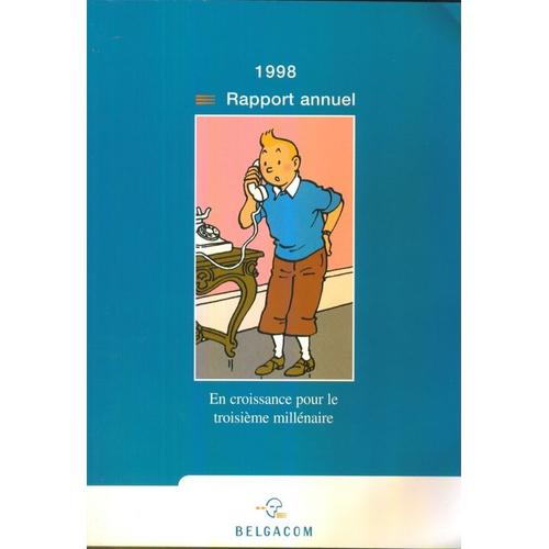 Belgacom  N° 1998 : Rapport Annuel Avec Publicités Tintin