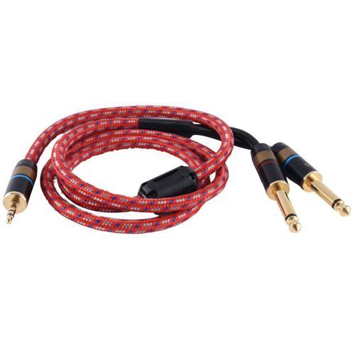 Câble Hifi 3,5 Mm Convertir Double Câble Audio Aux 6,5 Mm 3,5 À 6,5 Câbles De Mixage De Carte Son Pour Ordinateur Portable 1m
