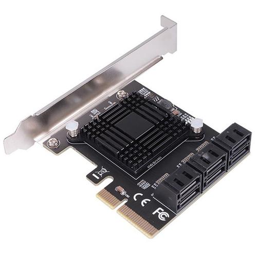 Carte D'extension Pci Sata 3 Pci-E/Pcie Contrôleur Sata Multiplicateur Sata Sata3 6gbps Puce Asmedia Asm1166 Pour Hdd Ssd 4x